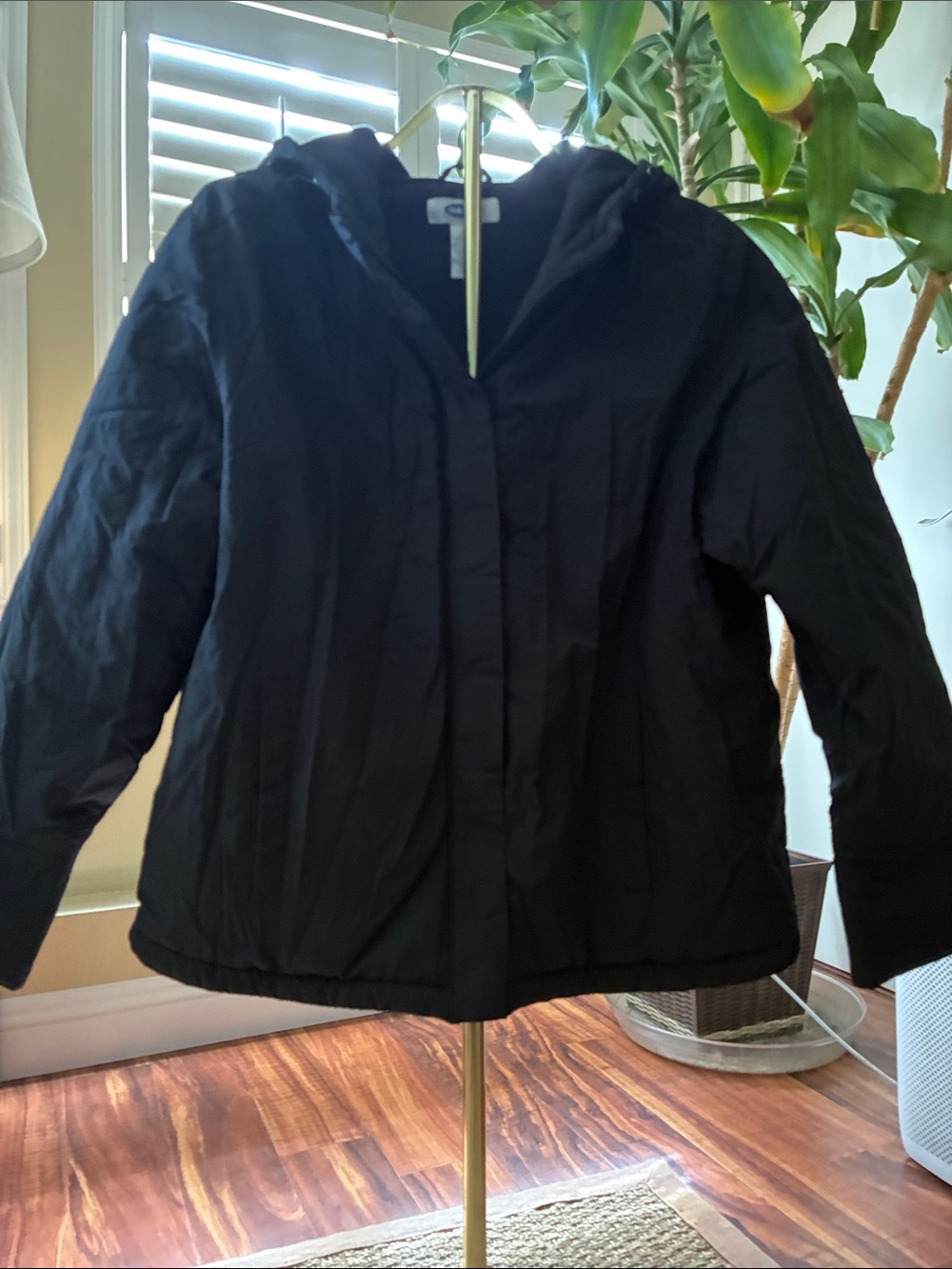 Old Navy Black Hooded Women's Puffer Jacket